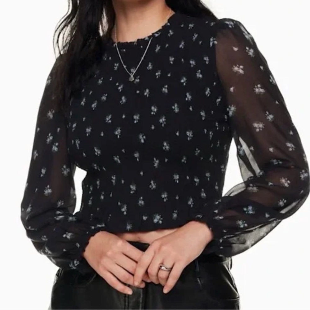 Aritzia Wilfred Black Tempest Blouse
